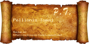 Pellionis Tomaj névjegykártya